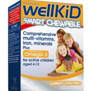 WellKid Smart Multivitamine – Comprimate masticabile cu vitamine și minerale pentru copii între 4 – 12 ani