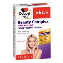 DoppelHerz – Beauty Complex – Cura Intensiva + Zinc + Biotina + Calciu – Pentru Par, Unghii si Tesut Conjunctiv