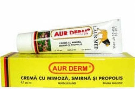 Crema AurDerm Mimosa – Un cocktail de substanțe medicamentoase sau produs natural ?!?
