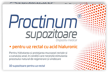 Proctinum – Supozitoare antihemoroidale cu acid hialuronic